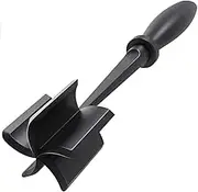 Meat Chopper Heat Resistant Meat Chopper with Non-Slip Handle Nylon Meat Masher Multifunctional Hamburger Chopper Beef Masher Non Stick Mix Chopper for Home Kitchen (Black)