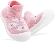 [OJOYCEE] Non-Slip Baby Sock Shoes, Soft Infant Toddler First Walking Shoes Mesh Breathable Kids Slippers with Soft Rubber Sole for Baby Boys Girls Lightweight Slip-on Sneakers Indoor Outdoor
