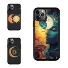Trippy Hippie Sun Moon Anti fingerprint For Samsung A15 A16 S23 S24 S25 Ultra FE