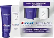 Crest 3D White Brilliance Toothpaste, Teeth Whitening and Deep Cleansing via Daily Two-Step System, 4.0 Oz and 2.3 Oz Tubes