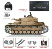 Henglong 1:16 7.0 Panzer IV F RTR RC IR Battle Tank 3858 Metal Wheel 360°Turret