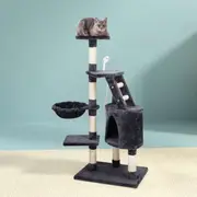120cm Cat Tree i.Pet Scratching Post Wood Grey