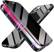 Anti-peep Magnetic Case for iPhone 11 Pro,Anti Peeping Magnetic Adsorption Double-Sided Privacy Screen Protector Clear Back Metal Bumper Antipeep Anti-Spy Phone Cases Cover for iPhone 11 Pro