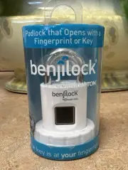 BenjiLock 1-1/2" Electric Fingerprint Steel Padlock Biometric W/ Emergency Key