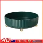 Round Plastic Rotating Turntable Spice Rack Makeup Organizer for Cabinet (Green)