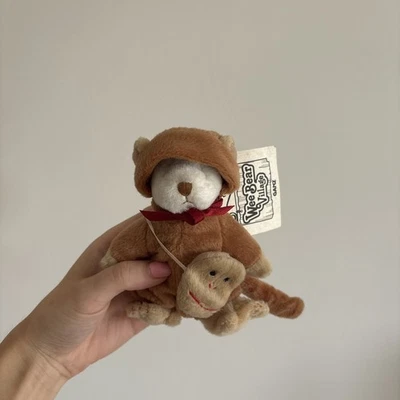 Ganz Wee Bear Village Teddy Bear with Congo Monkey Costume 5” Plush vintage