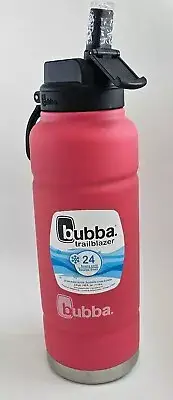 Bubba Trailblazer Stainless Steel Water Bottle Lock Pop-up Dispenser Berry 40oz