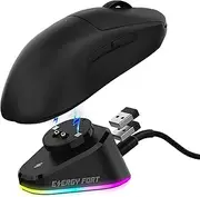 Charging Station for Logitech Mouse G PRO X Superlight, G502/G502X/G502X Plus Lightspeed, G703, G903, G PRO Wireless Gaming Mouse Charging Station, Replacement for Powerplay Wireless Charging System (Black)