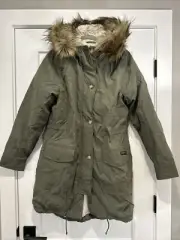 Abercrombie & Fitch Sherpa-Lined Military Parka Size Large