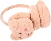 [Minkissy] Kids' Birthday Present Plush Panda Winter Earmuffs Soft Ear Warmers Ear Protector