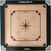 Wooden Carrom Board with Coins Striker - Medium Size (27 x 27-2 Inches)
