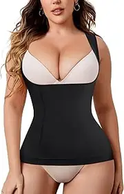 [REDPAI] Women's Tummy Control Shapewear Tank Tops Underbust Body Shaper Slimming Compression Camisole Fajas Waist Trainer