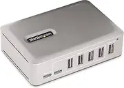 StarTech.com 7-Port USB-C Hub - 5x USB-A/2x USB-C - Self-Powered w/65W Power Supply - USB 3.1 10Gbps - Desktop/Laptop USB Hub w/3ft USB-IF Certified Locking Cable - USB C Splitter (10G5A2CS-USB-C-HUB)