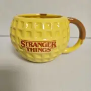 STRANGER THINGS Waffle/Syrup & Butter 16 oz 3-D Yellow Ceramic Mug-NEW!