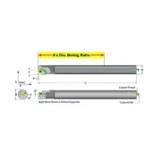 Dorian Tool E06M-STUCL-2 Carbide Shank Indexable Boring Bar, 59764