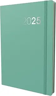 Collins Legacy 2025 Planner - A5 Week To View Diary - Mint - (CL53.61-25) - Professional Weekly Planner with Soft Touch Cover
