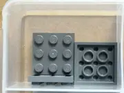 LEGO Parts - Dark Bluish Gray Plate 3 x 3 - No 11212 - QTY 5