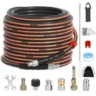 Sewer Jetter Kit for Pressure Washer, 1/4" NPT Corner Drain Cleaner Hose 5800...