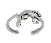 Sterling Silver .925 Geico, Lizard, Toe Ring Adjustable Size | Made In USA