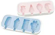 2 PCS NUZAMAS Ice Lolly Moulds Lemon Shape Silicone Ice Cube Mold Popsicle Maker Popsicle Mold Set for Dessert Cake Jelly Popsicle Tray Reusable DIY Pop Molds