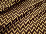 BRUNSCHWIG & FILS ONYX "KILA VELVET" CHEVRON ZIG ZAG BELGIAN CUT VELVET FABRIC