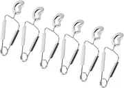 CHICAMPERA 6Pcs Stainless Steel Food Tongs Ergonomic Snail Clip for Serving Appetizers Seafood Barbecue Practical Kitchen Utensils for Home Catering