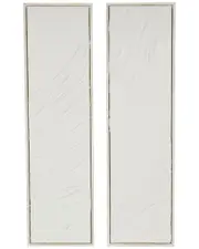 Peyton Lane Set Of 2 Abstract Wood Dimensional Wavy Textured Panel Home Wall Decor