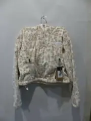THE NORTH FACE WOMEN PRINTED OSITO QTR ZIP HOODIE SZ S SILVER GREY LEOPARD PRINT