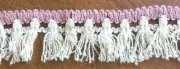 Mauve & Beige Decorative 2" Tassel Fringe Trim Sold by the yard