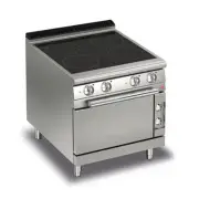 4 Burner Electric Cook Top With Ceramic Glass & Oven Baron Queen7 Q70PCF/VCE800