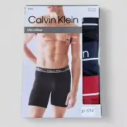 CALVIN KLEIN Mens Boxer Briefs Microfiber Large Stretch Wicking Underwear 3 Pack