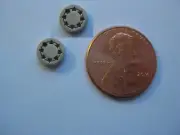 Set of Two Sterling Silver 925 Connector Link Charm Small Circle Disc East West