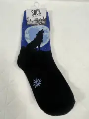 RARE NWT Sock It To Me Junior Crew Socks - Howl at the Moon - Size 1-5