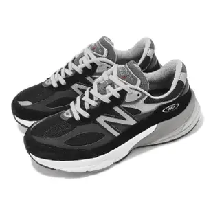 【NEW BALANCE】休閒鞋 990 V6 D 寬楦 女鞋 黑 銀 美製 麂皮 反光 復古 運動鞋 NB 紐巴倫(W990BK6-D)