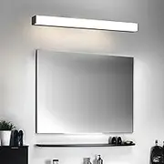 LED Mirror Front Wall Lamp Bathroom Waterproof Wall Sconce Above Mirror Bath Wall Light Modern Indoor Wall Lighting Long Strip Aluminium for Bedroom Bathroom Mirror Vanity (Black-Warm Light,100cm)