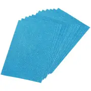 Glitter EVA Foam Sheets Soft Paper Self-Adhesive 11.8x7.8 Inch Light Blue 12 Pcs