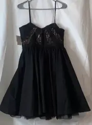 NWT Aidan Mattox Party/Cocktail Dress Size 10 Black Above Knee and Strapless