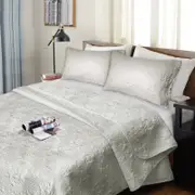 Ramesses 3 Piece Ultrasonic Comforter Set Queen Silver