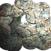 Round Sequin 1.5" Brown Stone Rocks Pebbles Gravel Metallic