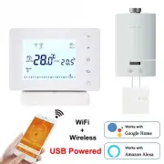 Wireless RF Wifi Smart Thermostat Gas Boiler Temperature Controller USB Powered