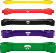 Vervo Natural Latex Fitness Bands for Workout Resistance Bands for Pull up Re...