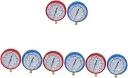 ULTECHNOVO 4pairs Pressure Gauge Mechanical Manifold Gauge for Automotive Air Lightweight Portable Design for Measurement