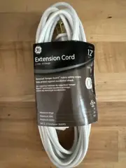 General Electric Extension Cord 3-Outlet White 12' JAS51954