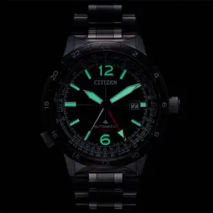 【CITIZEN 星辰】PROMASTER 限量 飛行錶 GMT 抗磁 機械錶 男錶 手錶 母親節 禮物(NB6046-59E)