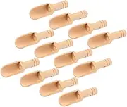 YARNOW 12pcs Mini Wooden Scoops Versatile Spoons for Tea Bath Salts Coffee and Powders for Spice Jars and Containers Convenient Kitchen Bathroom Accessory