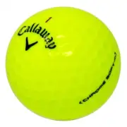 36 Recycled Golf Balls Callaway Chrome Soft X Yellow with Club Man Brush