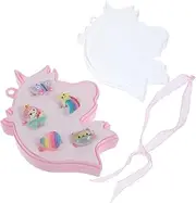 Gogogmee Plastic Unicorn Rings Boys and Girls Finger Jewelry for Girls Toddler Ring Set Stylish Safe