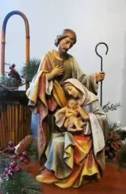 Holy Family Statue 15 inch Nativity Set Tabletop Decor Rustic Overtones