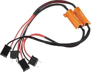 X AUTOHAUX 2pcs H7 LED Car Headlight Canbus Decoder Error Free Warning Resistors Decoder Replacement Anti Flicker Resistor