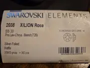 360 Sealed Package Swarovski ROSE HOTFIX 30ss 6mm 2038 2.5 Gross